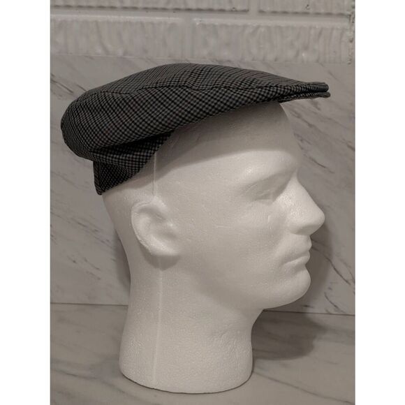 Christys'  Est. 1733 Men's Gray Check Plaid Pattern Newsboy Hat Size L - Picture 1 of 6